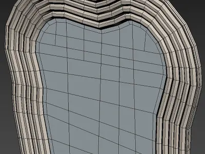 Gwen mirror with 3 materials 3D model