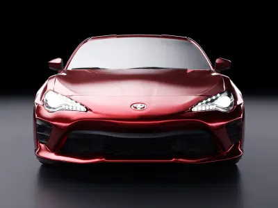 Toyota GT86 Low-poly 3D model
