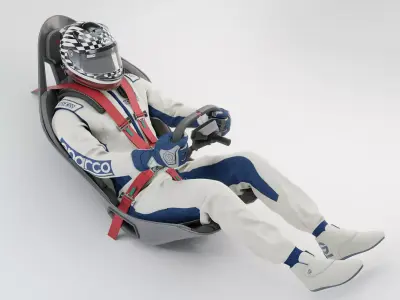 High Quality Race Driver Suit 3D model