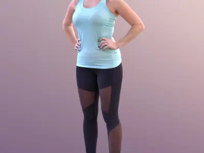 Rocio 10572 - Standing Sport Girl Low-poly 3D model