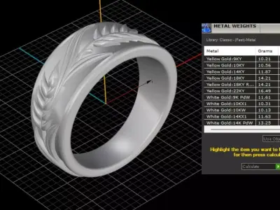 ring woman 3D print model 29