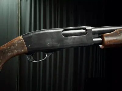 PBR - R870 Woodstock Shotgun  - Game-Ready 3D Asset Low-poly 3D model