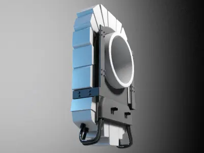 Ventilation fan 03 Low-poly 3D model