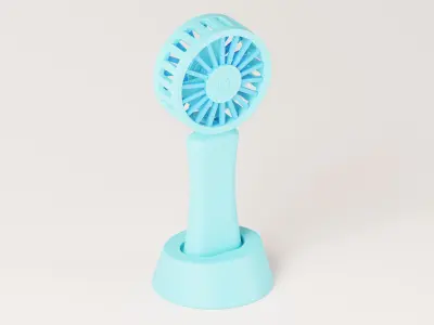 Portable Cooling Fan 3D Model Low-poly 3D model