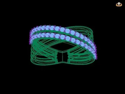 0105 - Stylish Ladies Ring - Wedding Wear 3D print model