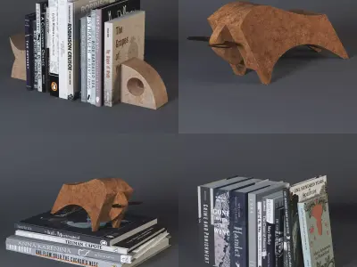 Book Set 01 3D model