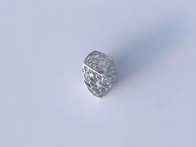 Vase twisted arc quadratic with twisted organic lattice 3D print model