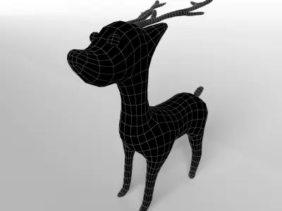Deer v1 001 Low-poly 3D model