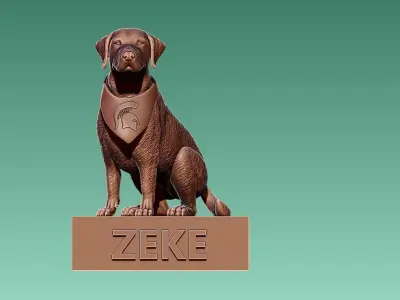 Zeke the Wonder Dog - Michigan State University Spartan football 3D print model