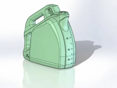 Plastic canister for engine oil 4L Low-poly 3D model