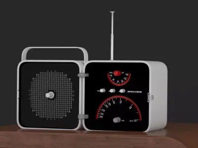 Radio Low-poly 3D model get