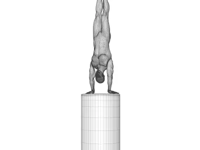 Handstand Gymnast Sculpture 3D model