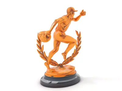 Sports Trophy Athlete Sculpture Model Pack Low-poly 3D model