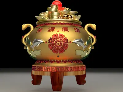 Chinese treasure bowel 3D model