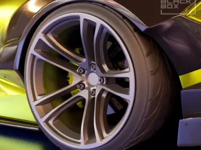 BGT1 WHEEL SET FRONT AND REAR STL 3D print model