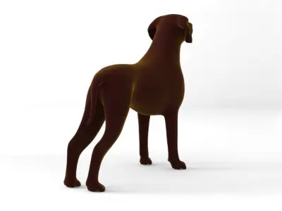Dog full body Low-poly 3D model