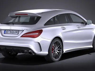 Mercedes-Benz CLA45 AMG Shooting Brake 2017 3D model