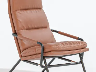 KONTRAPUNKT Recliner leather armchair 3D model