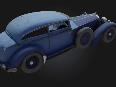 Classic Blue Elegance  Vintage Beauty in Timeless Blue 3D model