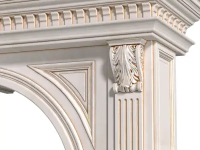 Arched interior doorway in a classic style 3D model