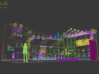 Booth - Area - 12X6-3DMAX2009-021 3D model