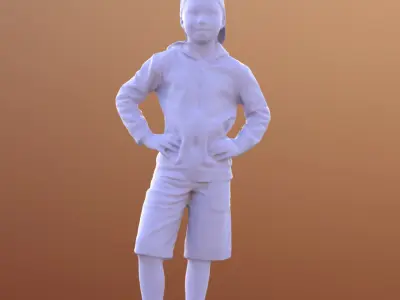 Zachary 10046 - Standing Child Low-poly 3D model