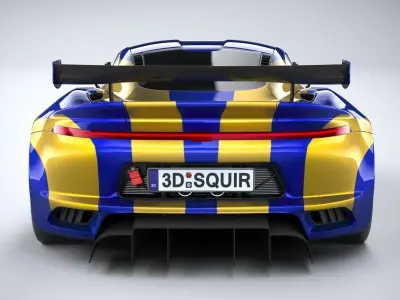 Saleen GT4 2020 Low-poly 3D model