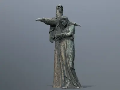 woman Statue Low-poly 3D model