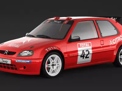Citroen Saxo VTS Rally Car 3D model
