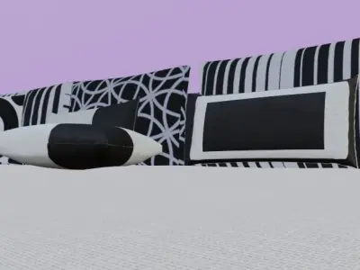 Modern Luxury Sofa 3D Model  3D model