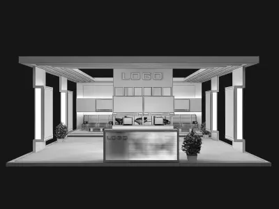 Booth Exhibition Stand a48 3D model