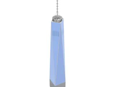 3D 1 world trade center - freedom tower Low-poly 3D model