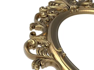 carved frame 3D model 21