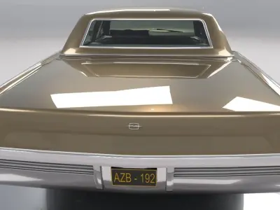 Continental car Low Poly 3D model