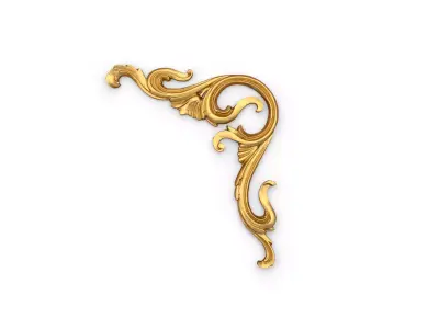 Classic carved corner decor ornament 373 3D model