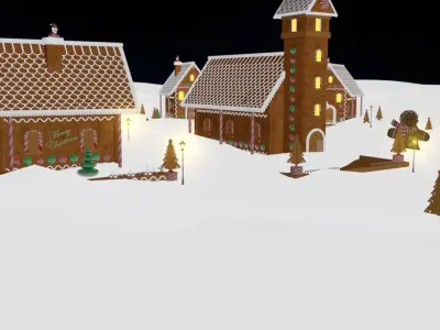 Gingerbread House 3D model