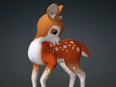 Baby Deer-A1 3D model