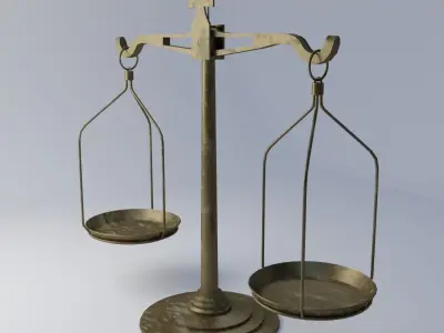 Scale balance scales 3D model