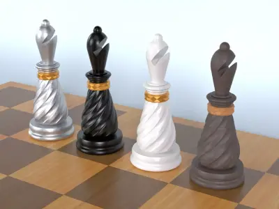 Bishop 3D Luxury Chess Pieces 3D Print Model 3D print model