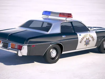 Dodge Monaco Police 1977 3D model