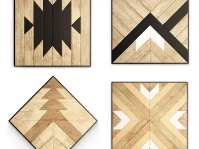 Geometric Ethnic Wall Decoration 2 3D model