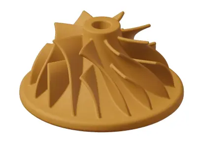 Plastic Centrifugal Pump Impeller Toy 3D model