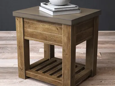 MERCANTILE 24in OPEN NIGHTSTAND 3D model