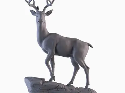 Deer Statue  3D print model