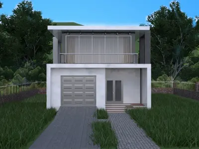 ESTATE HOUSE  Free low-poly 3D model