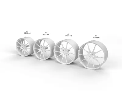 24th SCALE MODEL CAR WHEEL V3 3D print model