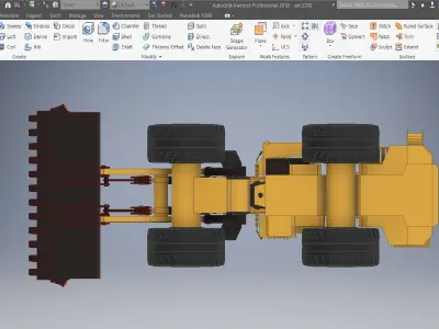 Wheel loader truck 3D model