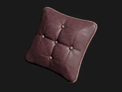 Leather cushion detailed 3d model Free 3D model