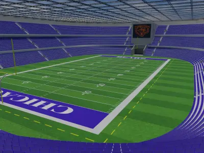 Chicago Bears - Soldier Field - American Football Stadium Low-poly 3D model