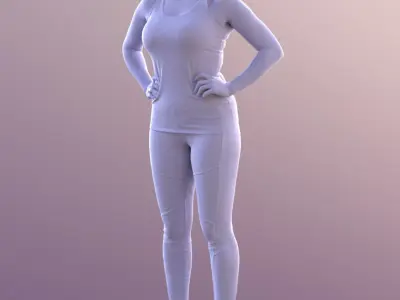 Rocio 10572 - Standing Sport Girl Low-poly 3D model